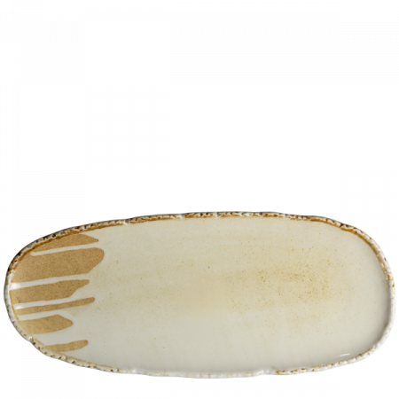 Fuji - CULINARO FUJI Farfurie ovala intinsa din portelan, 35x15xh2cm, bej