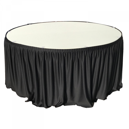 Mobilier catering - CULINARO Fusta de masa catering, evenimente, rotunda 152xH74cm, neagra, L 477cm