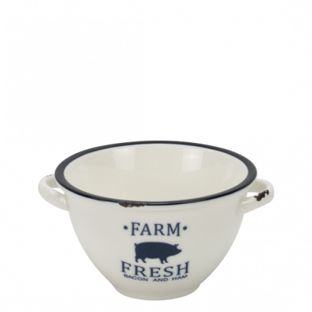 Happy Farm - CULINARO HAPPY FARM Bol portelan cu manere, 13x11xh6,5cm, 300ml