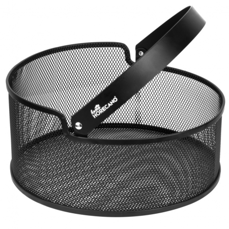 Organizare - CULINARO HOME Cos cu maner, D25,5xh12cm, metal, negru mat