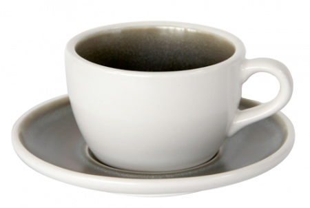 Ivy White - CULINARO IVY WHITE Ceasca cu farfurioara 220ml (ZA0178-3-wm-IY/WH + ZA0054-6-wm-IY/WH)