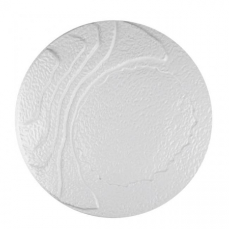 Black&White - CULINARO METEOR WHITE Farfurie portelan cu valuri 31cm rotunda