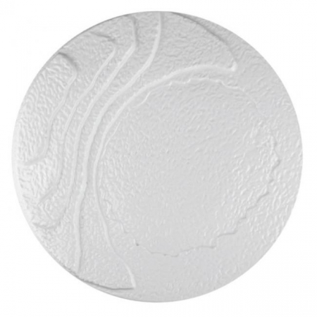 Black&White - CULINARO METEOR WHITE Farfurie portelan cu valuri 36cm rotunda
