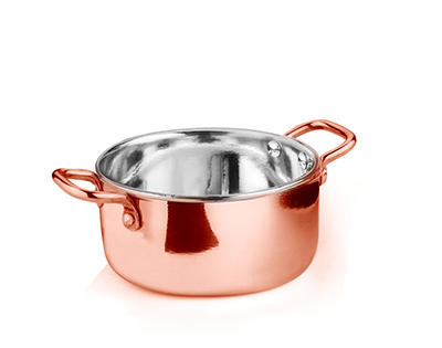 Servirea mesei - CULINARO Mini cratita 10x4,75cm 350ml inox cu strat cupru (SG-89243(B)

)