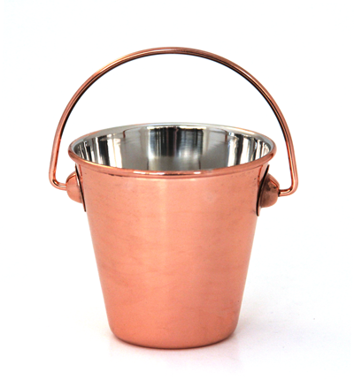 Servirea mesei - CULINARO Mini galeata servire 10cm inox cu strat cupru (TW-V H 10 CC)