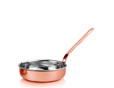 Servirea mesei - CULINARO Mini tigaie 13,5x3,75cm 400ml inox cu strat cupru (SG-89256(A))