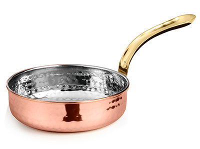 Servirea mesei - CULINARO Mini tigaie cu relief 18x4,5cm 900ml din inox cu strat cupru