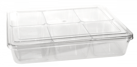 Cutii, caserole si accesorii - CULINARO Organizator condimente cu 8 compartimente 45x30xh7cm