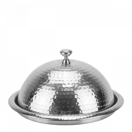 Platouri si boluri inox - CULINARO Platou cu capac tip dom, D35cm, inox texturat