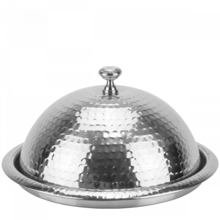 Platouri si boluri inox - CULINARO Platou cu capac tip dom, D40cm, inox texturat