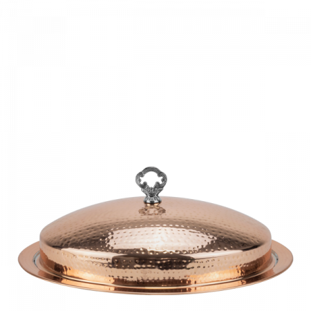 Platouri si boluri inox - CULINARO Platou oval cu capac, inox cu invelis cupru, 45x35cm