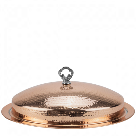Platouri si boluri inox - CULINARO Platou oval cu capac, inox cu invelis cupru, 50x38cm
