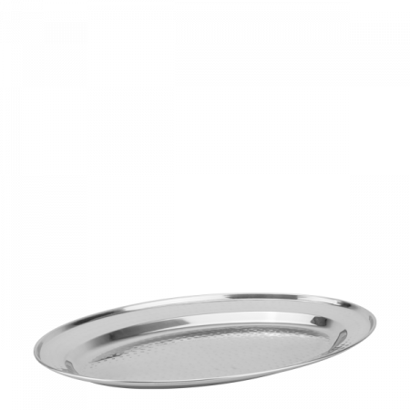 Platouri si boluri inox - CULINARO Platou oval din inox texturat, 35cm