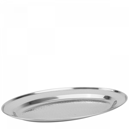 Platouri si boluri inox - CULINARO Platou oval din inox texturat, 45cm