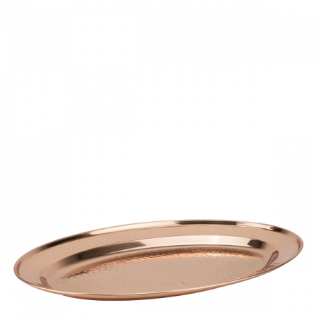 Platouri si boluri inox - CULINARO Platou oval inox texturat cu invelis cupru, 40cm