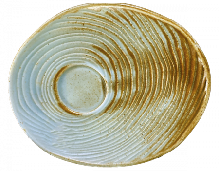 River - CULINARO RIVER Farfurioara portelan tip desert pentru ceasca de 100ml, 16,6x13,6xh2cm