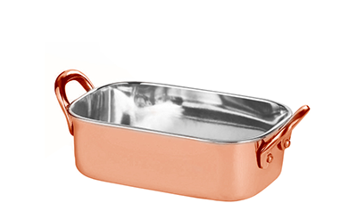 Servirea mesei - CULINARO Roaster 12,5x8,5x3,75cm 350ml inox cu strat cupru (SG-89349(A))