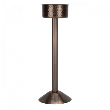 Frapiere, ghetiere si accesorii - CULINARO RUSTIC Suport frapiera, cu picior, h63cm, metal texturat cu aspect cupru antichizat