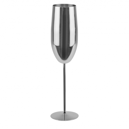 Produse - CULINARO SILVER Pahar sampanie din inox, 300ml, D6xh25cm, argintiu