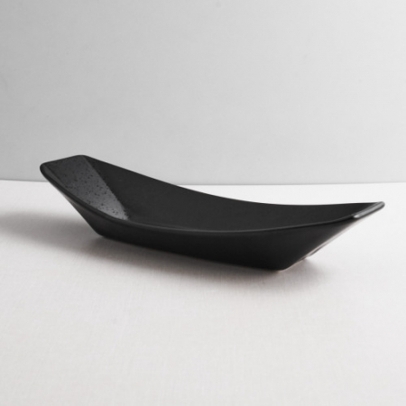 CULINARO STREET FOOD Platou ceramic tip barca, 30,6x11,6xh5,5cm, BLACK [2]