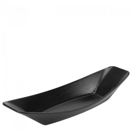 Culinaro Street Food - CULINARO STREET FOOD Platou ceramic tip barca, 30,6x11,6xh5,5cm, BLACK