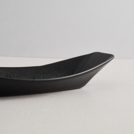 CULINARO STREET FOOD Platou ceramic tip barca, 30,6x11,6xh5,5cm, BLACK [3]