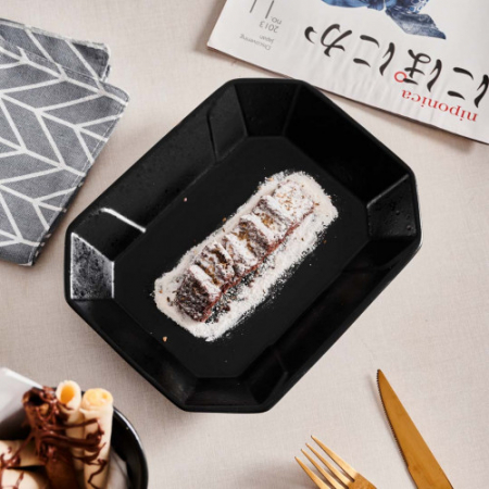 CULINARO STREET FOOD Platou servire din ceramica, 22,3x17,3xh3,6cm, BLACK [5]