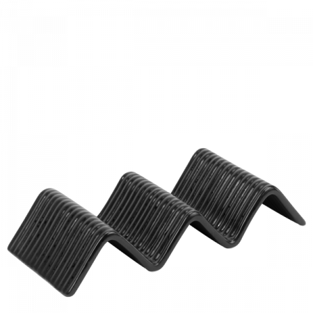 Culinaro Street Food - CULINARO STREET FOOD Suport taco cu 2-3 compartimente, ceramica, 23,2x10,4xh4,3cm, BLACK