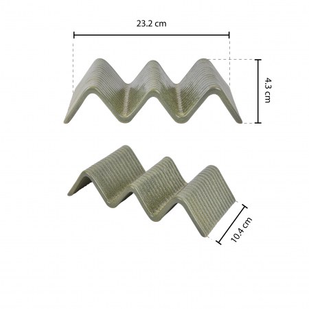 CULINARO STREET FOOD Suport taco cu 2-3 compartimente, ceramica, 23,2x10,4xh4,3cm, OLIVE [1]