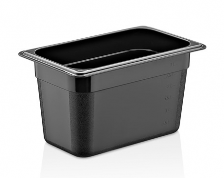 Produse - CULINARO Tava gastronorm polipropilena 1/2-200, 325x265x200mm, 11,7lt, neagra 