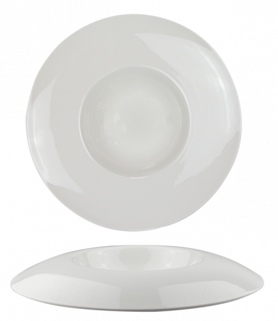 Black&White - CULINARO VISION WHITE Farfurie Gourmet 28cm din portelan alb (F2638-11)