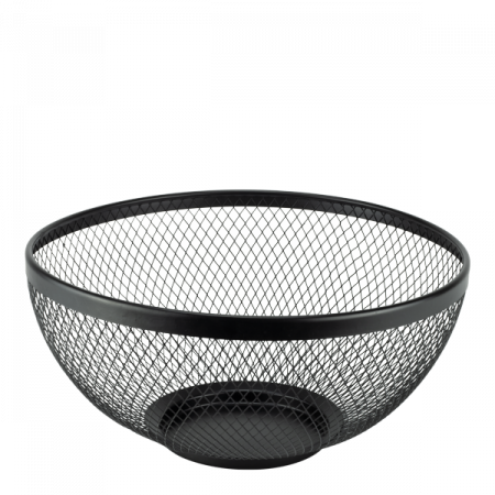 Produse - CULINARO WICKED Fructiera rotunda neagra, D26xh13cm, plasa metal