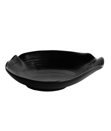 Black&White - CULINARO WILLOW BLACK Farfurie adanca din portelan, 17cm