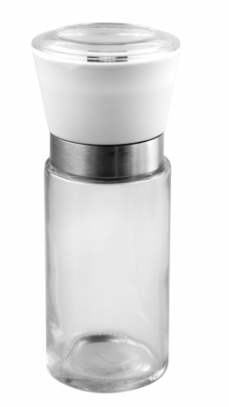 Rasnite si dozatoare condimente - EASY LIFE Rasnita sticla cu capac alb, mecanism ceramic, 170ml
