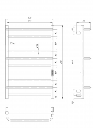 ELNA ANASTASIA 8 Portprosop electric alb, 133W, 810x530x155mm [3]