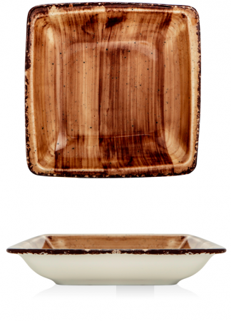 Brown - GURAL BROWN Farfurie patrata supa 19x19cm (NBNORD19X19CK50KH)