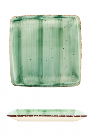 Green - GURAL GREEN Farfurie patrata 19x19cm (NBNORD19X19DU50YS)