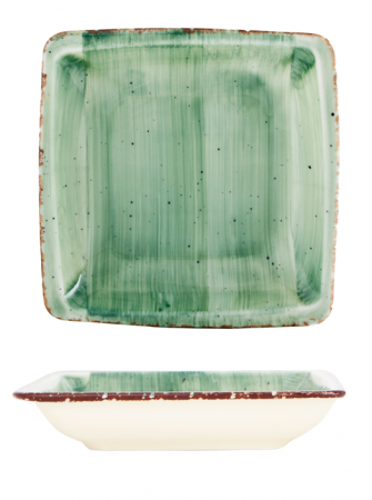 Green - GURAL GREEN Farfurie patrata supa 19x19cm (NBNORD19X19CK50YS)