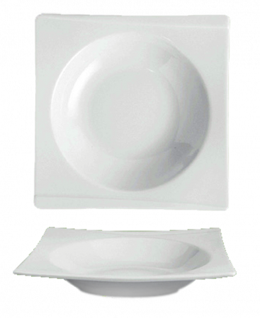 Gural Porselen - GURAL HONG KONG Farfurie adanca din portelan 20x20cm (HKG 28 CK)