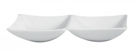 Gural Porselen - GURAL HONG KONG Platou cu 2 compartimente din portelan 17x8cm (HKG 17х8 ST)