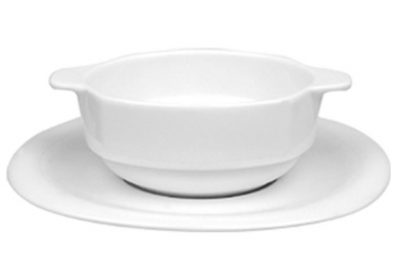Gural Porselen - GURAL MARS Bol cu farfurie suport din portelan 350ml (MRS 12 KS + MMZ 21 KT)