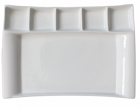 Gural Porselen - GURAL MILANO Platou 6 compartimente din portelan 37x26cm (MLN 37x26 STB)