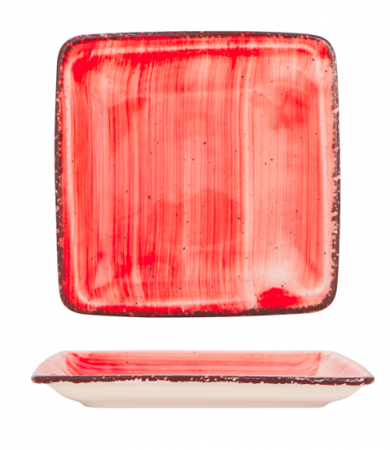 Red - GURAL RED Farfurie patrata 22x22cm (NBNORD22X22DU50KMZ)