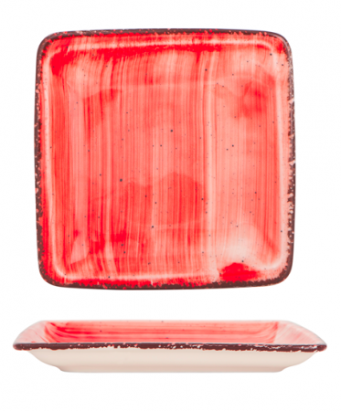 Red - GURAL RED Farfurie patrata 25x25cm (NBNORD25X25DU50KMZ)
