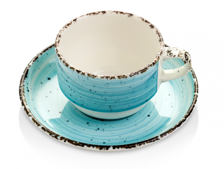 Gural Porselen - GURAL TURQUOISE Ceasca cu farfurioara 230ml (NBNEO02CT50TM)
