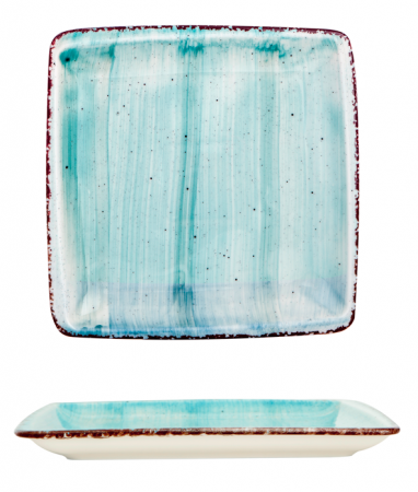 Gural Porselen - GURAL TURQUOISE Farfurie patrata 19x19cm (NBNORD19X19DU50TM)