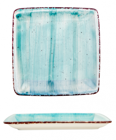 Gural Porselen - GURAL TURQUOISE Farfurie patrata 22x22cm (NBNORD22X22DU50TM)