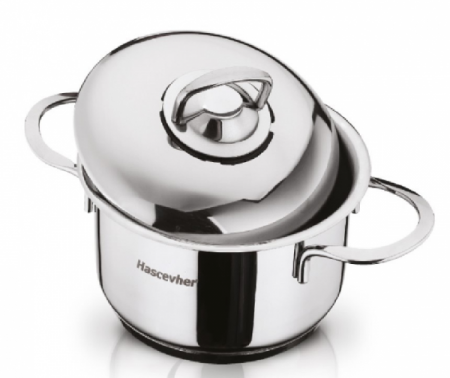 Oale si cratite inox - HASCEVHER Oala inox cu capac inox 16cm