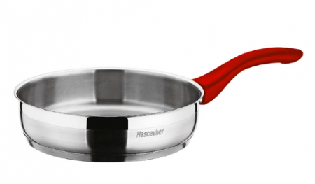 Tigai inox - HASCEVHER SURME Tigaie inox cu maner rosu 24xh6cm inductie