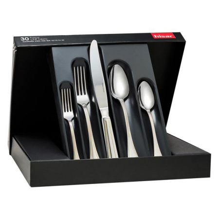 Tacamuri - HISAR FLORENCE GOLD Set tacamuri 30 piese pentru 6 persoane, inox 18/10